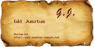Gál Jusztus névjegykártya